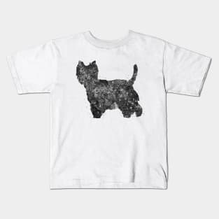 Westie dog black and white Kids T-Shirt